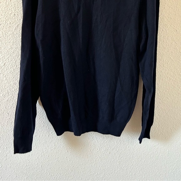 Garret Scott Men’s Merino Wool Sweater Medium NWT Navy Blue Stretchy Work Dressy - Picture 6 of 7